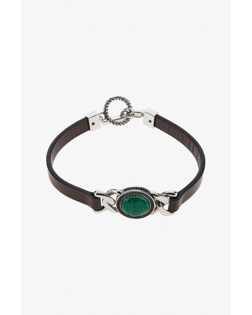 Roberto Cavalli Brown Embellished Bracelet for men