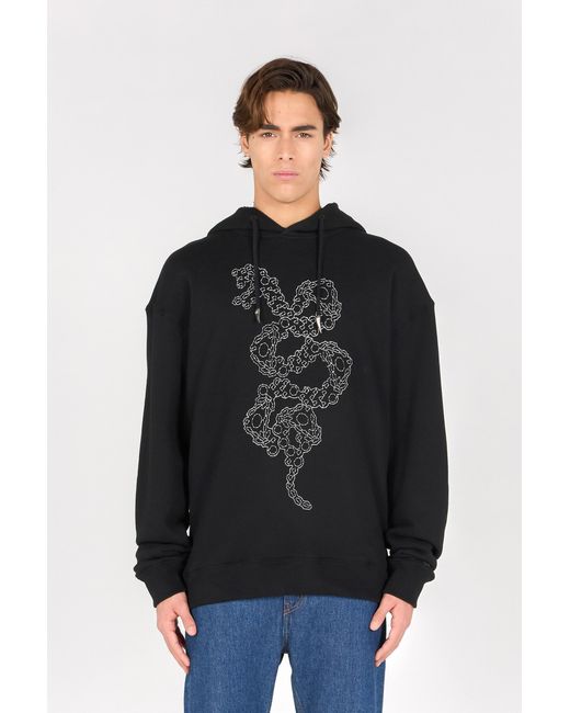 Roberto Cavalli Black Hoodie With Print for men