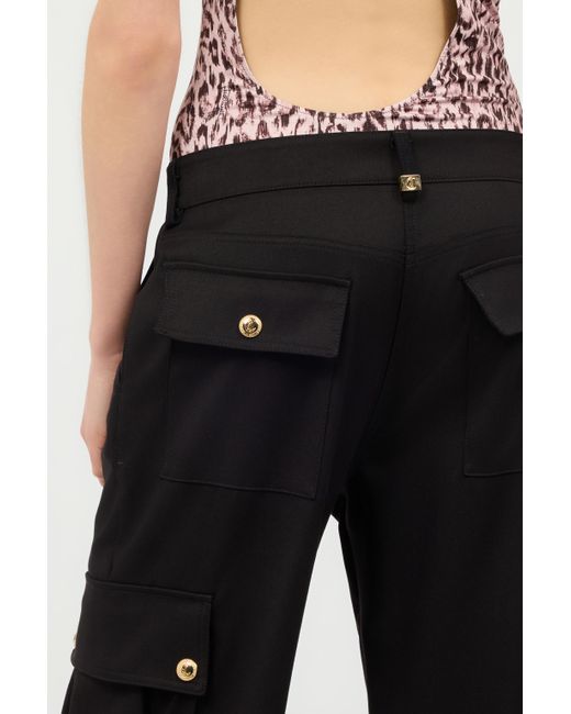 Roberto Cavalli Black Elegant Cargo Pants