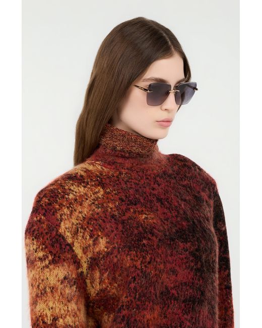 Roberto Cavalli Blue Rimless Front Sunglasses