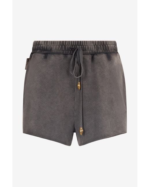 Short Avec Logo Au Dos Roberto Cavalli en coloris Gray