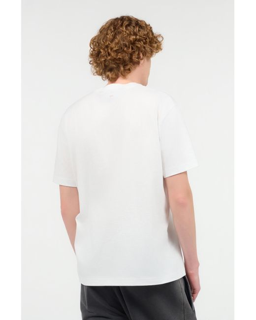 Roberto Cavalli White T-Shirt With Front Logo Print for men
