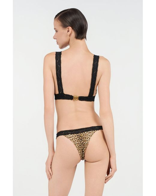 Roberto Cavalli Black Baby Jaguar Print Swimsuit