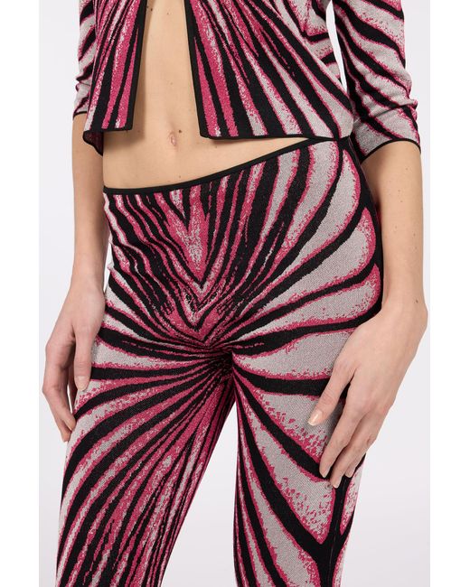 Roberto Cavalli Purple Ray Of Paradise Print Trousers