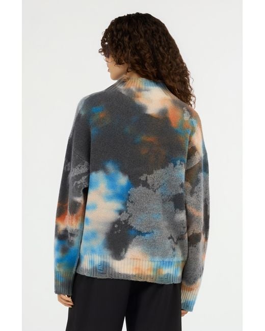 Pull Imprimé Rusty Stain Roberto Cavalli en coloris Blue