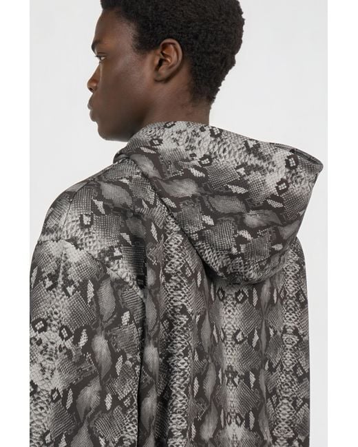 Roberto Cavalli Hoodie Mit Python-Print in Gray für Herren