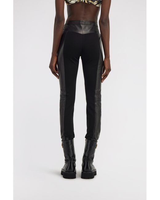 Roberto Cavalli Black Leather Leggings