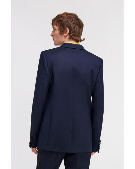 Roberto Cavalli Blue Single Breasted Jacket for men