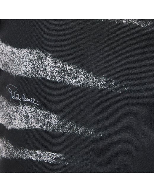 Roberto Cavalli Black Hose Mit Print Zebra Seitlich