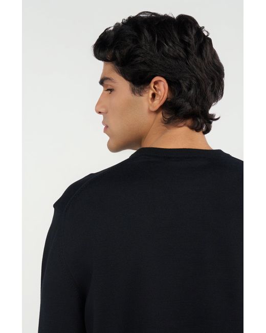 Roberto Cavalli Black Cotton Sweater for men