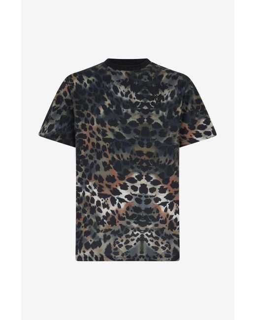 Roberto Cavalli T-Shirt Mit Print Jaguar Skin in Black für Herren