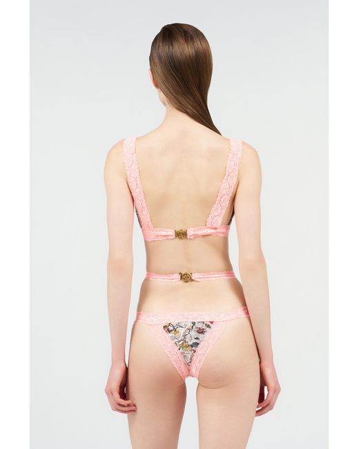 Roberto Cavalli Pink Florentine Flowers One-Piece Swimsuit