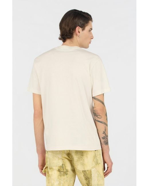 Roberto Cavalli White Ivory T-Shirt With Embroidered Persian Tarot Detail for men