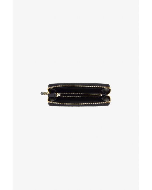 Roberto Cavalli Green Logo-Print Leather Wallet
