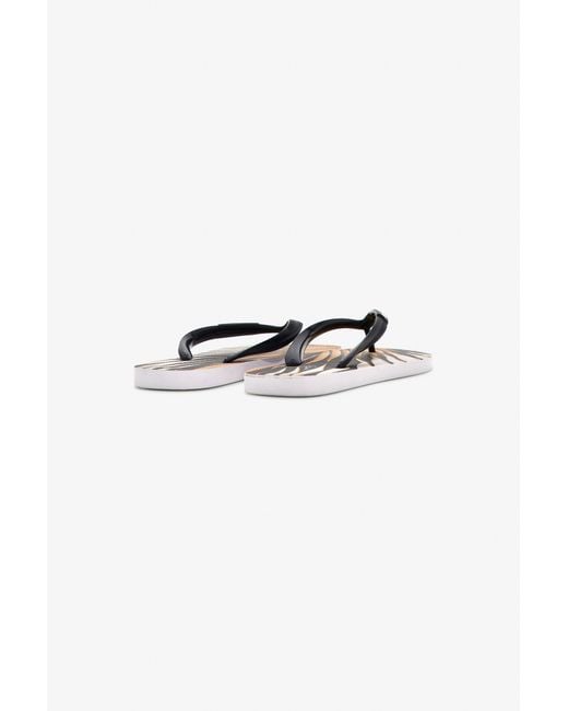 Roberto Cavalli Black Ray Of Flip Flops