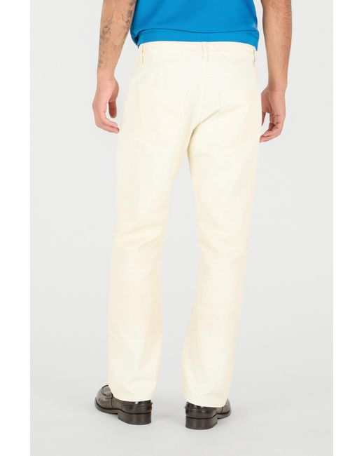 Roberto Cavalli White Cream Five Pocket Jeans for men