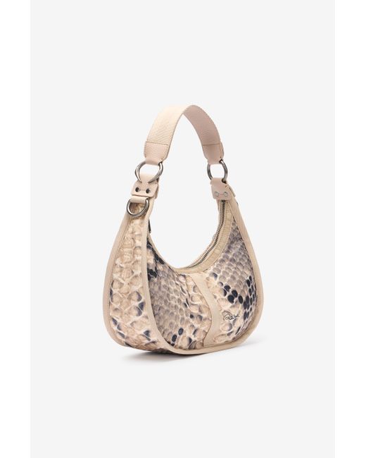Roberto Cavalli White Small Bologna Bag With Print