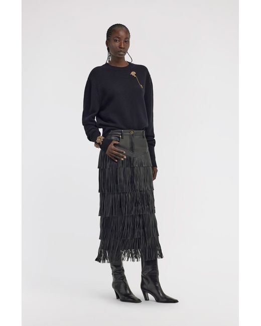Roberto Cavalli Blue Cropped Knitted Sweater
