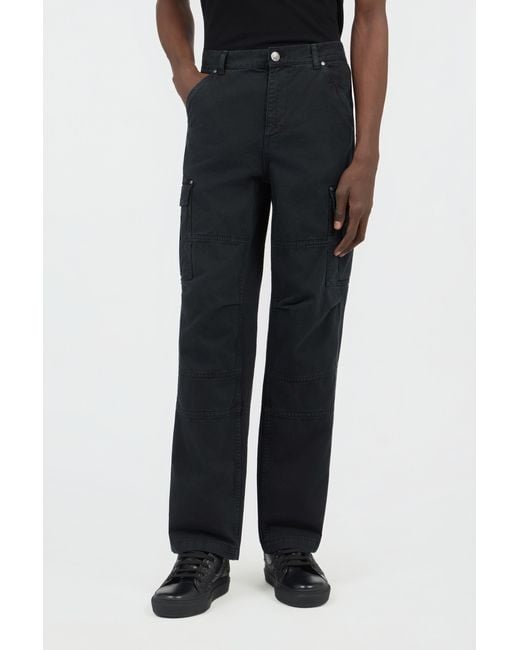Roberto Cavalli Black Cotton Cargo Trousers for men