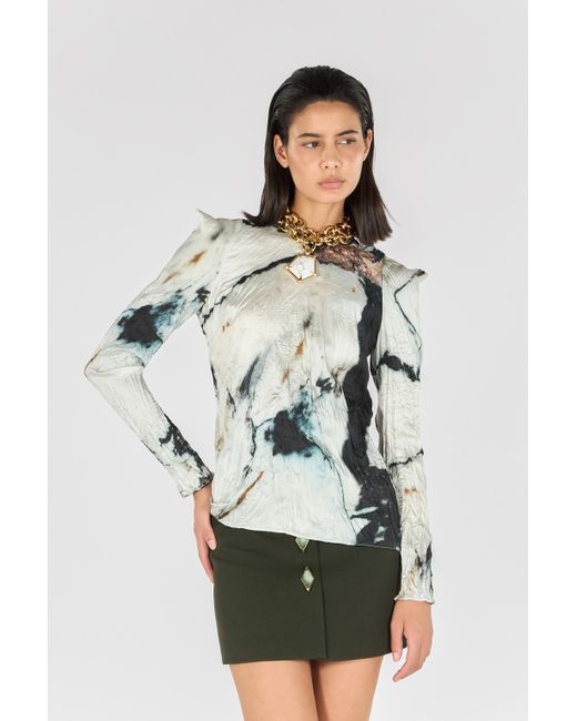 Roberto Cavalli Multicolor Bluse Mit Print Marble