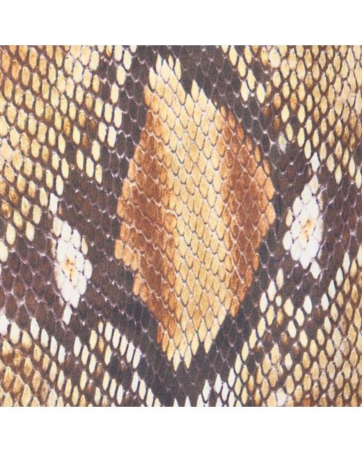 Roberto Cavalli White Python Print Trousers