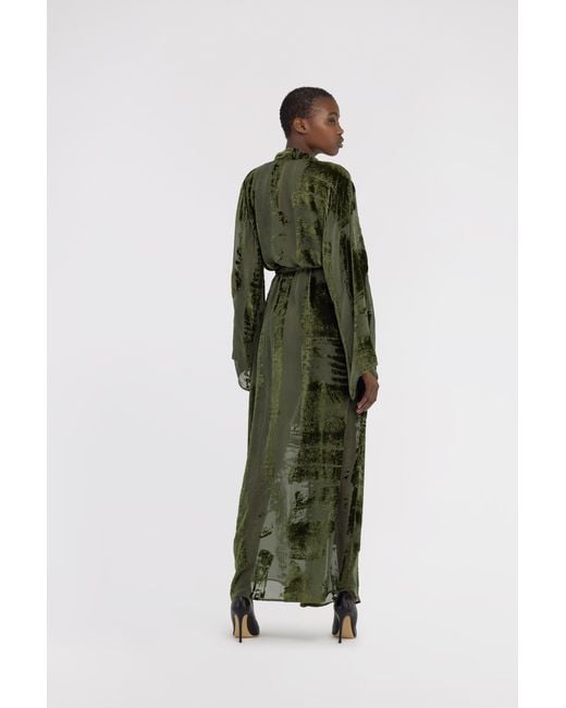 Roberto Cavalli Green Dressing Gown With Devorè Effect