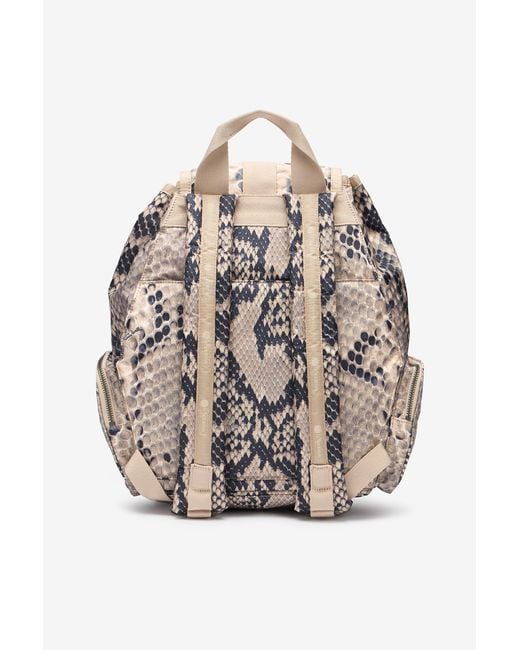 Roberto Cavalli Gray Napoli Python Backpack
