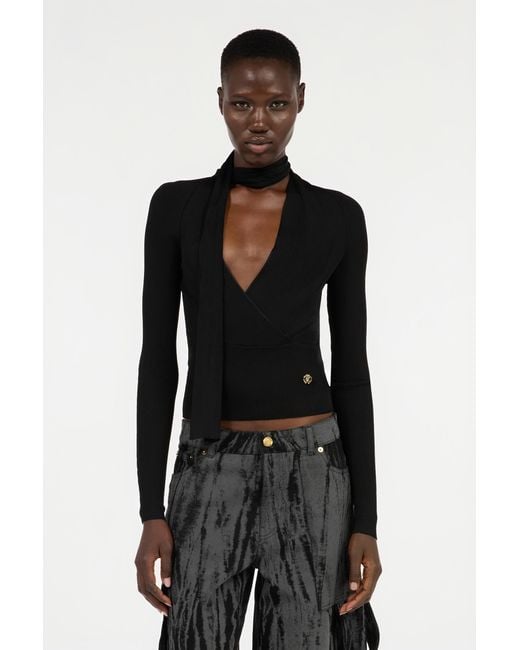 Pull Cache-Cœur Roberto Cavalli en coloris Black
