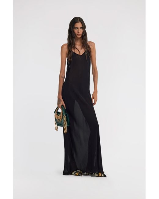 Roberto Cavalli Black Slip Dress