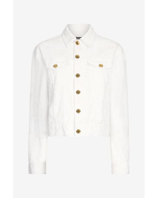 Roberto Cavalli Natural Denim Jacket With Buttons