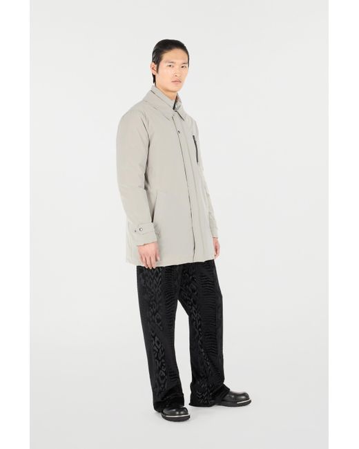 Cappotto Grigio Doppio Strato di Roberto Cavalli in White da Uomo