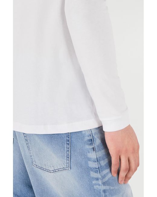 Roberto Cavalli T-Shirt Mit Langen Ärmeln Und Monogramm Rc in White für Herren