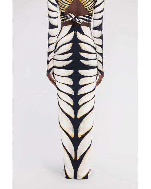 Roberto Cavalli White Ray Of Print Sarong