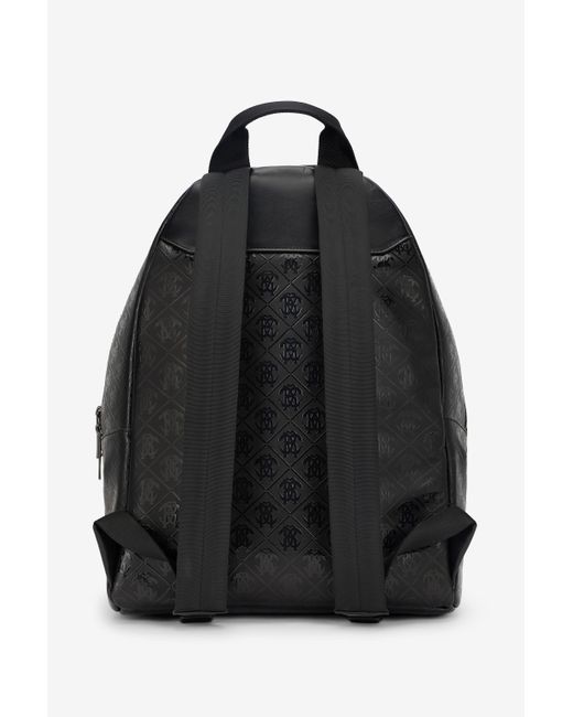 Sac À Dos Avec Monogramme Mirror Snake Sur Toute La Surface Roberto Cavalli pour homme en coloris Black