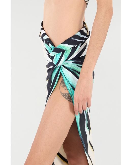 Paréo Imprimé Ray Of Sea Roberto Cavalli en coloris Blue