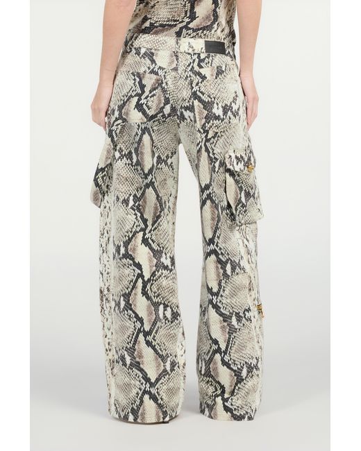 Jean Cargo Rocher À Imprimé Python Roberto Cavalli en coloris Multicolor