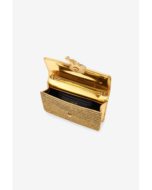 Bolso De Mano Clutch Roar Con Cristales Roberto Cavalli de color Green