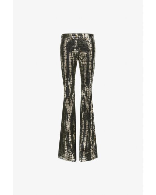 Roberto Cavalli Metallic Printed Pants