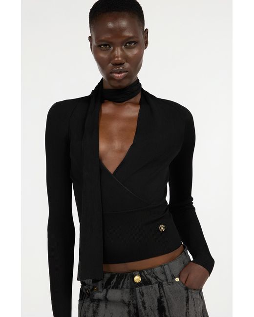 Pull Cache-Cœur Roberto Cavalli en coloris Black