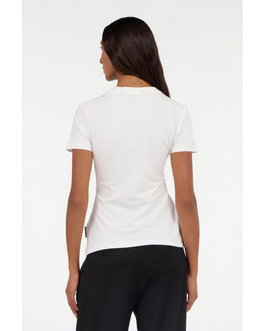 Roberto Cavalli Pink T-Shirt With Animal Print Logo