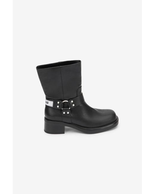 Roberto Cavalli Black Boots With Logo Detail