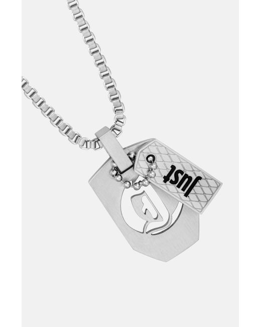 Roberto Cavalli White Just Cavalli Necklace for men