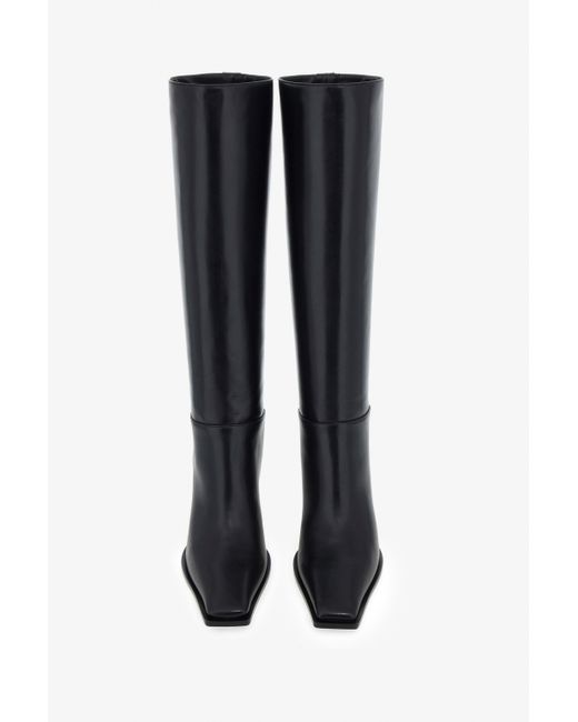 Botas De Piel Hasta La Rodilla Roberto Cavalli de color Black