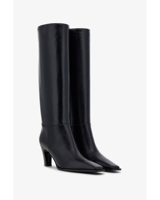 Botas De Piel Hasta La Rodilla Roberto Cavalli de color Black