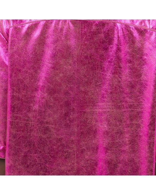 Roberto Cavalli Pink Shiny Lurex Shirt