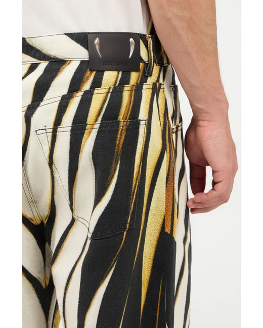 Roberto Cavalli Jeans Mit Ray Of-Print in White für Herren