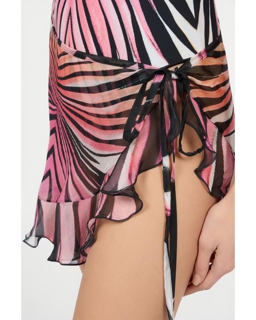 Roberto Cavalli Pink Ray Of Paradise Print Sarong