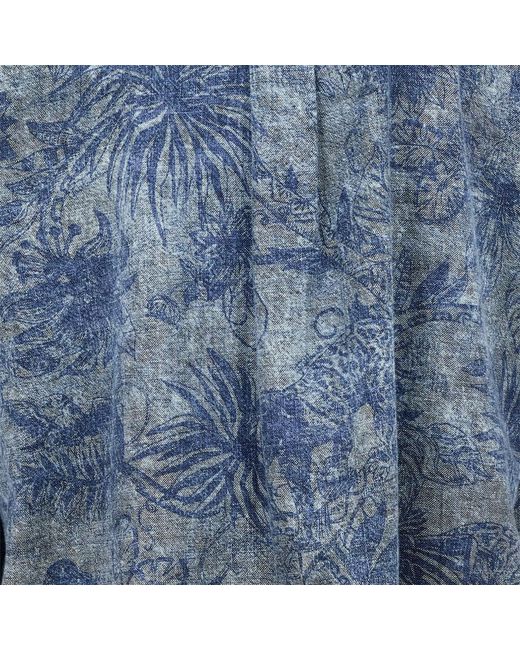 Camisa Con Estampado Floral Roberto Cavalli de color Blue