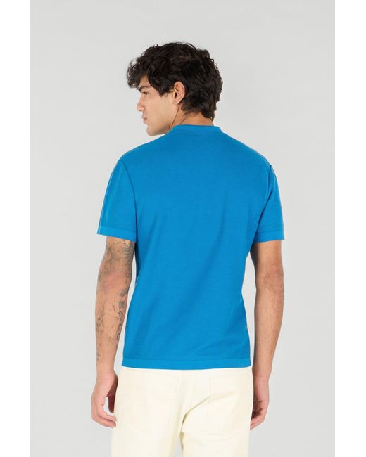 Roberto Cavalli Blue Stretto Di Messina Polo Sweater for men
