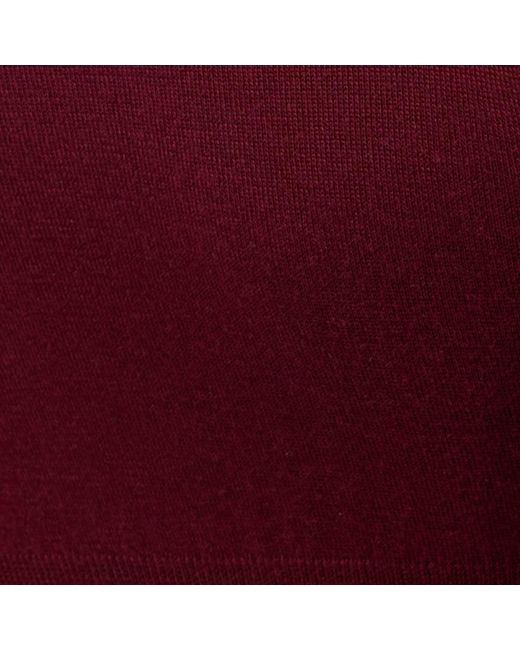 Roberto Cavalli Red Burgundy Turtleneck Top